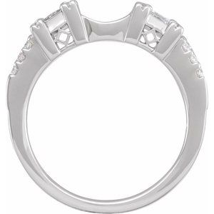 14K White 1/2 CTW Natural Diamond Ring Enhancer