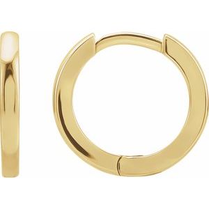 14K Yellow Hinged 15 mm Hoop Earring