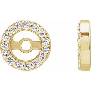 14K Yellow Gold .08 CTW Natural Diamond Earring Jackets with 3.6 mm ID