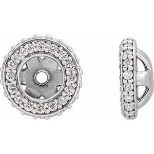Platinum 1/5 CTW Natural Diamond Earring Jackets