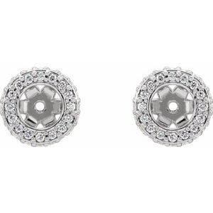 14K White Gold 1/5 CTW Lab Grown Diamond Earrings Jacket – image 2