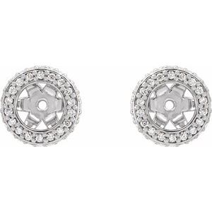 Platinum 1/4 CTW Natural Diamond Earring Jackets – image 2