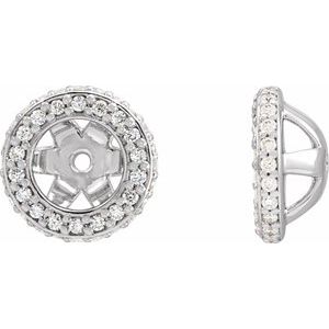 Platinum 1/4 CTW Natural Diamond Earring Jackets