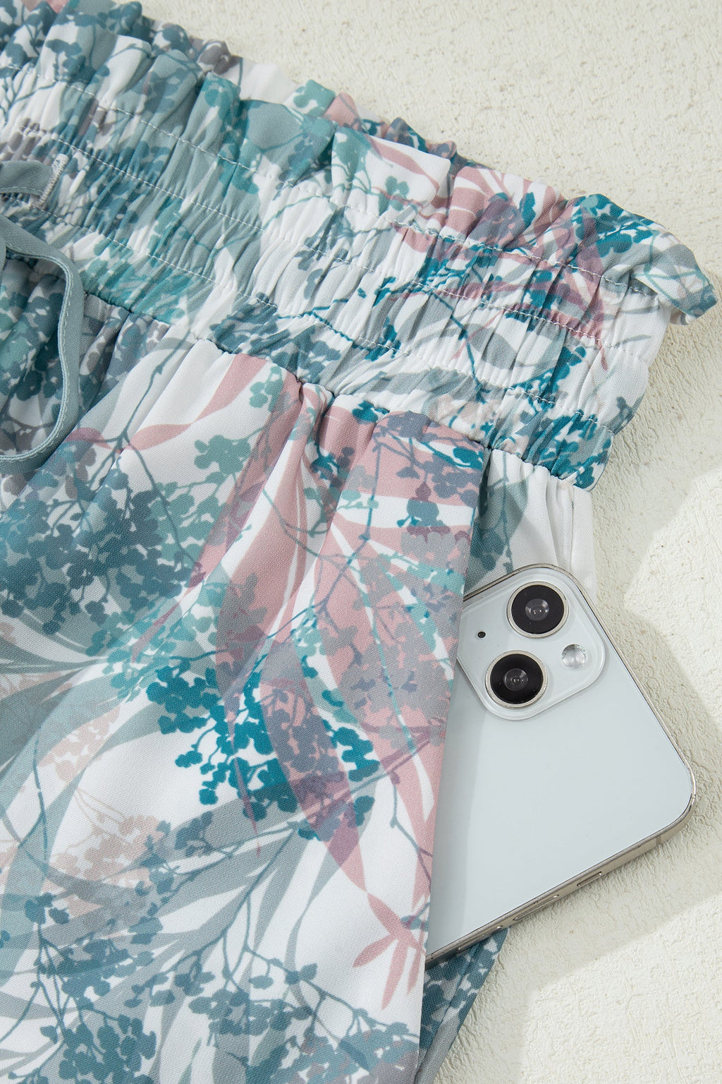 Tropical Palm Cropped Tank and Pants Set