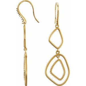 14K Yellow Gold 3/8 CTW Natural Diamond Open Silhouette Earrings