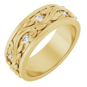 14K Yellow 1/4 CTW Natural Diamond Band Size 7