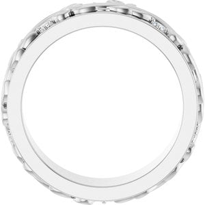 Platinum 1/4 CTW Natural Diamond Band Size 7