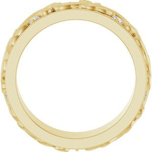 14K Yellow 1/4 CTW Natural Diamond Band Size 7