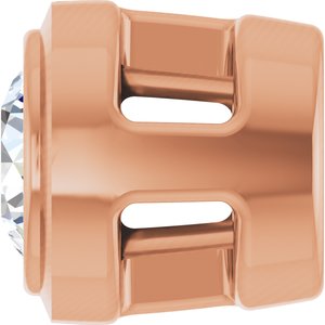 14K Rose .06 CT Natural Diamond Slide Pendant
