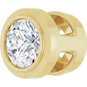 14K Yellow .06 CT Natural Diamond Slide Pendant