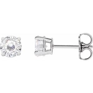 Platinum 5 mm Stuller Lab-Grown Moissanite Earrings