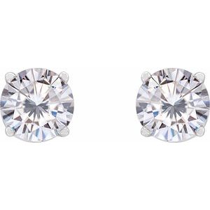 Platinum 5.5 mm Stuller Lab-Grown Moissanite Earrings – image 2