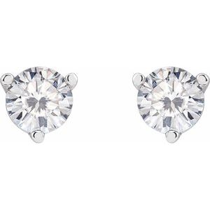 Platinum 4.5 mm Round Stuller Lab-Grown Moissanite��� Earrings