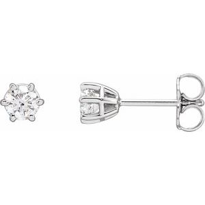 14K White Gold 1/2 CTW Lab-Grown Diamond Earrings