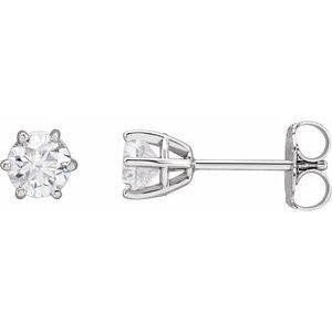 Platinum 3/4 CTW Natural Diamond Stud Earrings