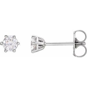 14K White Gold 1/4 CTW Lab-Grown Diamond Earrings