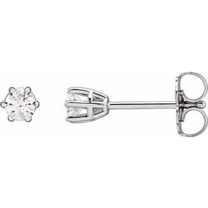 14K White Gold 1/6 CTW Lab-Grown Diamond Earrings