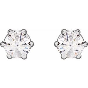 14K White Gold 1/5 CTW Natural Diamond Stud Earrings – image 2