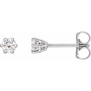 14K White Gold 1/4 CTW Natural Diamond Stud Earrings