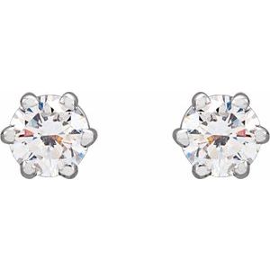 14K White Gold 1/4 CTW Natural Diamond Stud Earrings – image 2