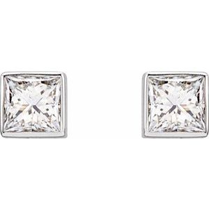 Sterling Silver 1/5 CTW Natural Diamond Bezel-Set Earrings – image 2