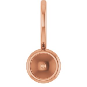 14K Rose Gold Charm/Pendant Mounting for 6-6.5 mm Pearl – image 2