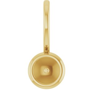 14K Yellow Gold Charm/Pendant Mounting for 6-6.5 mm Pearl – image 2