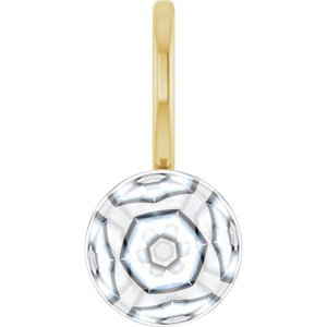 18K Yellow Gold Charm/Pendant Mounting for 6-6.5 mm Pearl