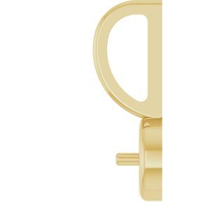 18K Yellow Gold Charm/Pendant Mounting for 6-6.5 mm Pearl – image 6