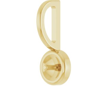 14K Yellow Gold Charm/Pendant Mounting for 6-6.5 mm Pearl – image 4