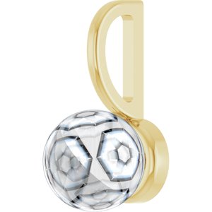 18K Yellow Gold Charm/Pendant Mounting for 6-6.5 mm Pearl – image 3