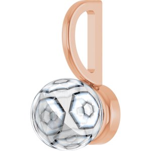 18K Rose Gold Charm/Pendant Mounting for 6-6.5 mm Pearl – image 3