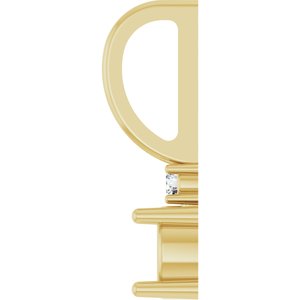 14K Yellow Gold 4 mm Round .015 CT Natural Diamond Semi-Set Charm/Pendant – image 6
