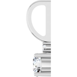 Sterling Silver 4 mm Round .015 CT Natural Diamond Semi-Set Charm/Pendant – image 5