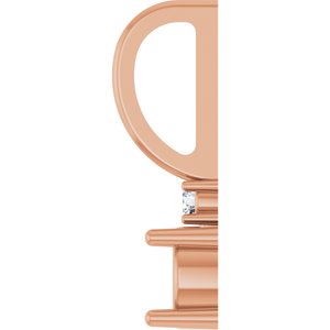 14K Rose Gold 4 mm Round .015 CT Natural Diamond Semi-Set Charm/Pendant – image 6