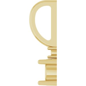 10K Yellow Gold 4 mm Round Accented Charm/Charm/Pendant Mounting – image 6