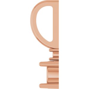 14K Rose Gold 4 mm Round Accented Charm/Charm/Pendant Mounting – image 6