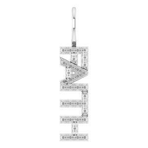 18K X1 White Gold "Faith" Charm/Pendant Mounting – image 2