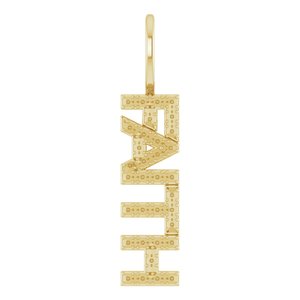 14K Yellow Gold "Faith" Charm/Pendant Mounting – image 2