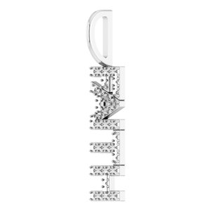 18K X1 White Gold "Faith" Charm/Pendant Mounting – image 4