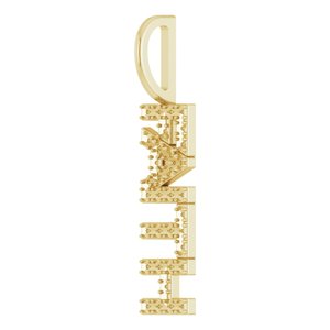 18K Yellow Gold "Faith" Charm/Pendant Mounting – image 4