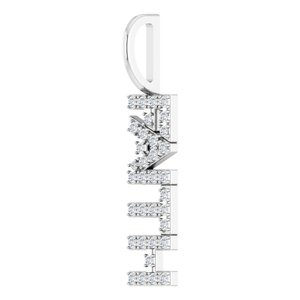 18K X1 White Gold "Faith" Charm/Pendant Mounting – image 3