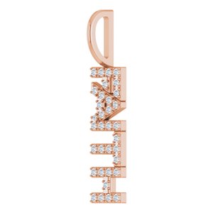 10K Rose Gold "Faith" Charm/Pendant Mounting – image 3