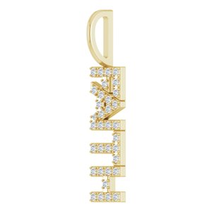 14K Yellow Gold "Faith" Charm/Pendant Mounting – image 3