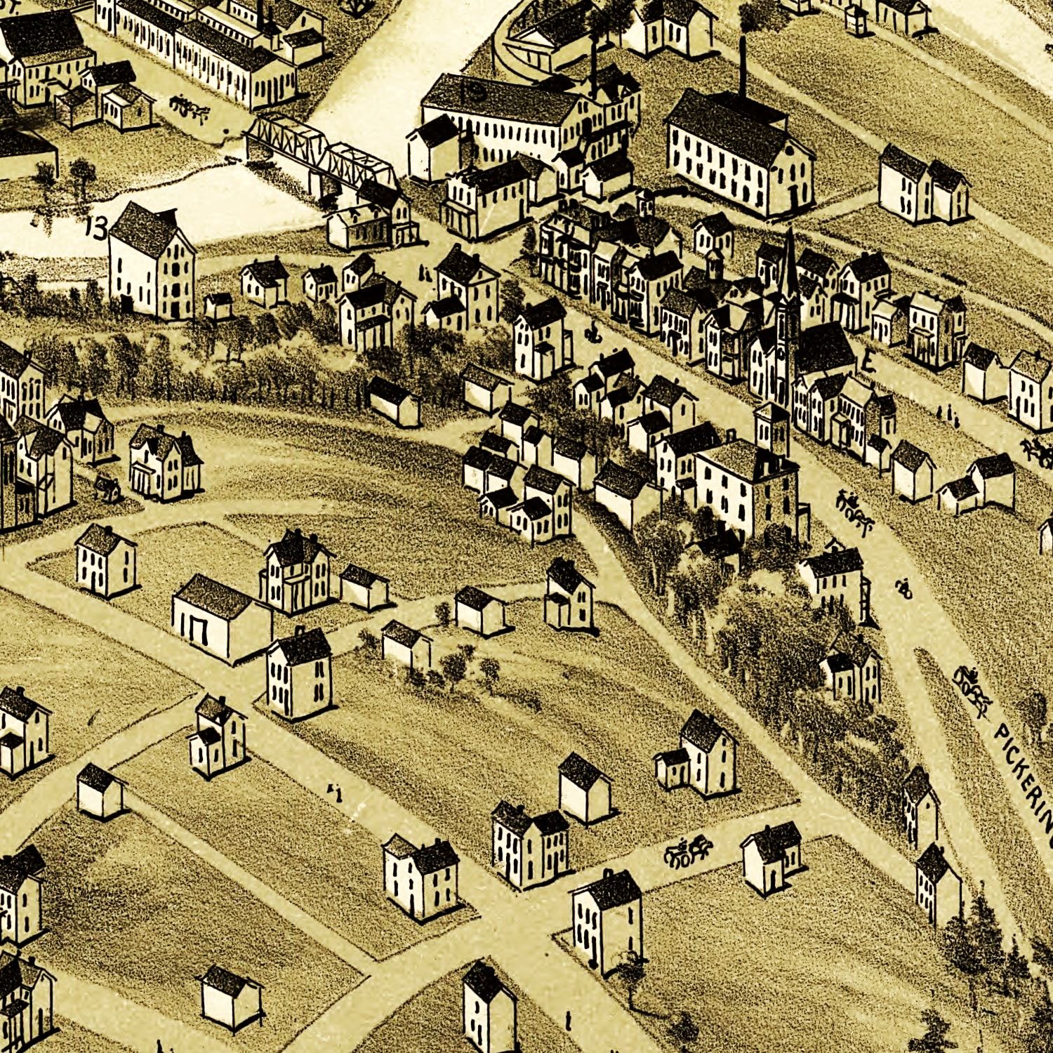 Vintage Map of Brookville, Pennsylvania 1895