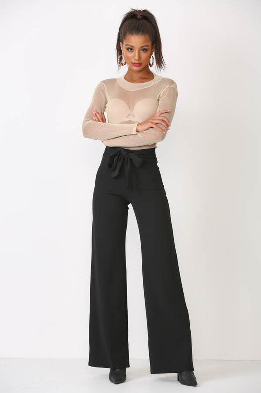 Tie front pants