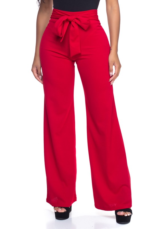 Tie front pants
