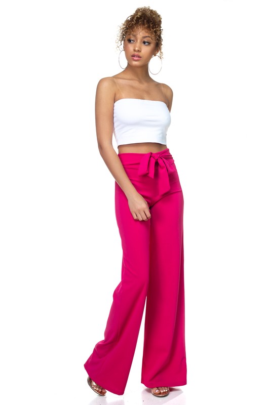 Tie front pants