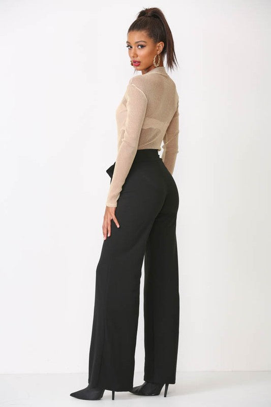 Tie front pants