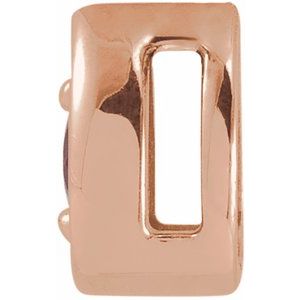 14K Rose Gold 2 mm Natural Ruby Teardrop Slide Pendant